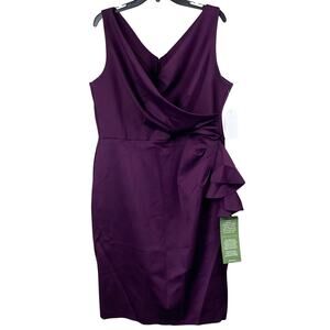 Atelier Danielle Dress Women's 16 Formal Purple Sheath Sleeveless Party Wedding
